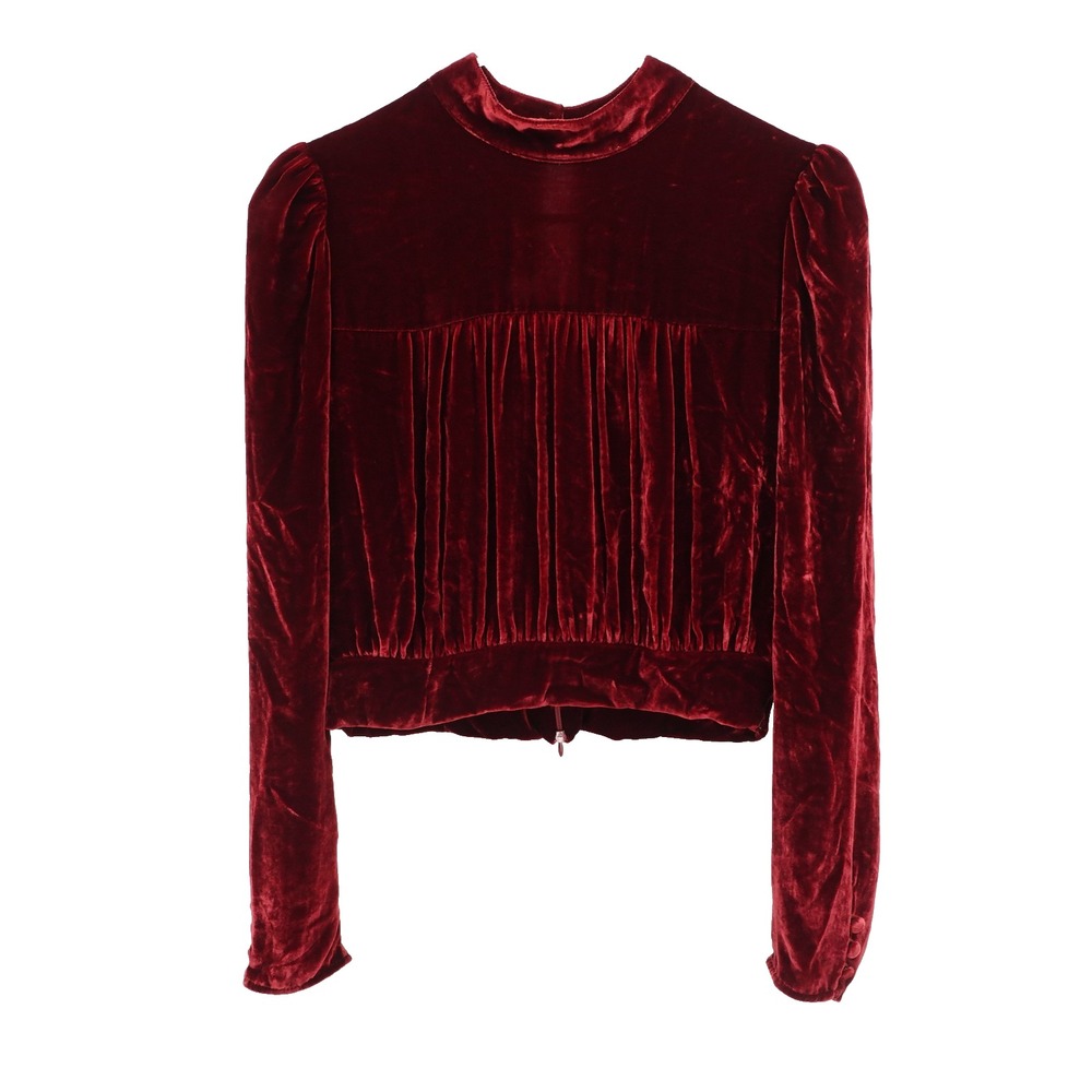 Reformation Velvet Top SZ S Evora Crop Eveningwear Holiday Regencycore Romantic
